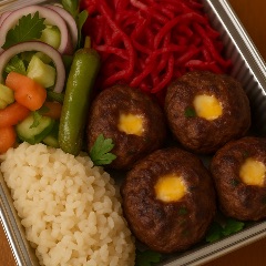 Cheesy Kofte Meal